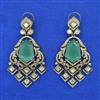 Kundan Classic Earring with Mehndi Plating