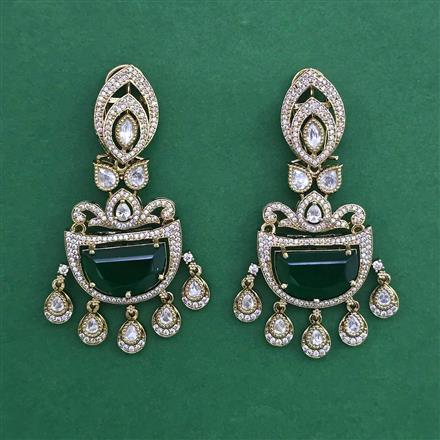 Kundan Classic Earring with Mehndi Plating