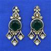Kundan Long Earring with Mehndi Plating