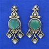 Kundan Long Earring with Mehndi Plating