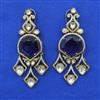 Kundan Long Earring with Mehndi Plating