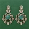 Kundan Classic Earring with Mehndi Plating