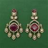 Kundan Classic Earring with Mehndi Plating