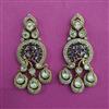 Kundan Classic Earring with Mehndi Plating