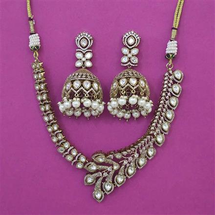 Kundan Classic Necklace with Mehndi Plating