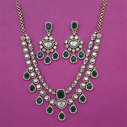 Kundan Classic Necklace with Mehndi Plating