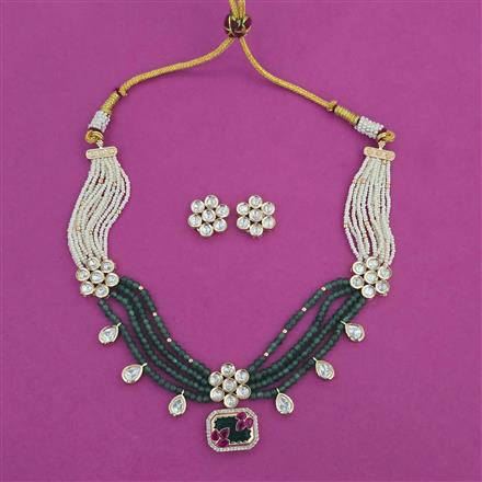 Kundan Choker Necklace with Carat Plating