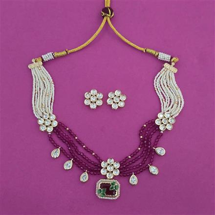 Kundan Choker Necklace with Carat Plating