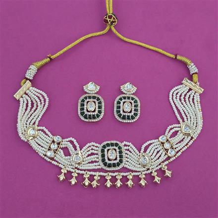 Kundan Choker Necklace with Carat Plating