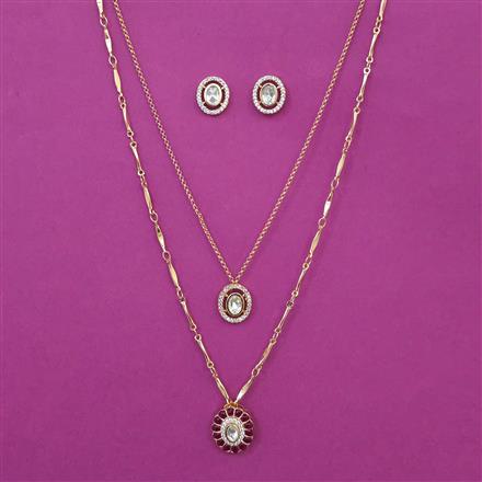 Kundan Classic Pendant Set with Carat Plating