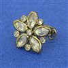 Kundan Adjustable Ring with Mehndi Plating Carat Plating