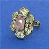 Kundan Adjustable Ring with Mehndi Plating