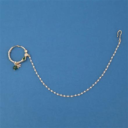 Kundan Pressing Nose Ring with Carat Plating