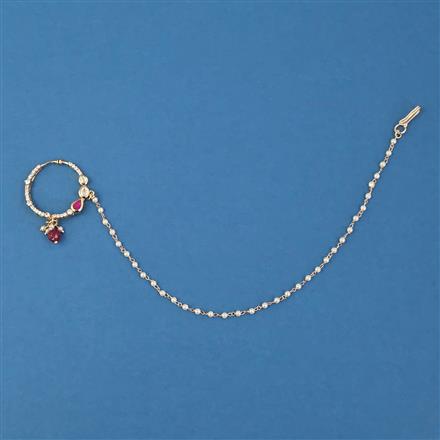 Kundan Pressing Nose Ring with Carat Plating