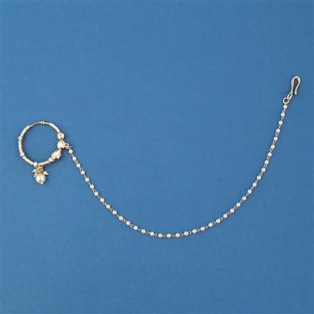 Kundan Pressing Nose Ring with Carat Plating