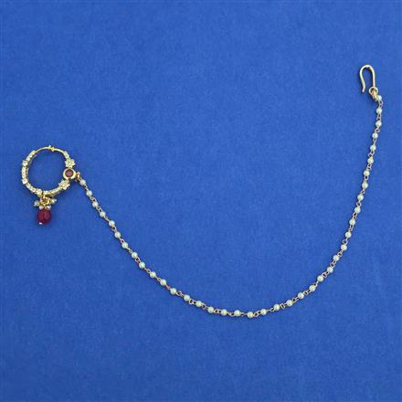 Kundan Pressing Nose Ring with Carat Plating