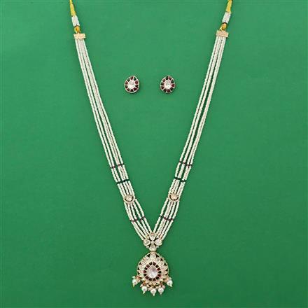 Kundan Long Pendant Set with Carat Plating