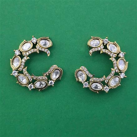 Kundan Classic Earring with Mehndi Plating Carat Plating