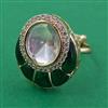 Kundan Adjustable Ring with Carat Plating