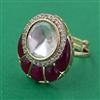 Kundan Adjustable Ring with Carat Plating