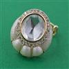 Kundan Adjustable Ring with Carat Plating