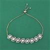 Kundan Adjustable Bracelet with Mehndi Plating