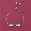 Kundan Adjustable Bracelet with Carat Plating