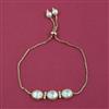 Kundan Adjustable Bracelet with Carat Plating