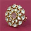 Kundan Adjustable Ring with Carat Plating