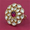 Kundan Adjustable Ring with Carat Plating