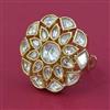 Kundan Adjustable Ring with Carat Plating