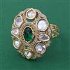 Kundan Adjustable Ring with Carat Plating