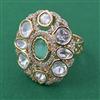 Kundan Adjustable Ring with Carat Plating