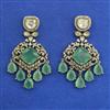 Kundan Classic Earring with Mehndi Plating