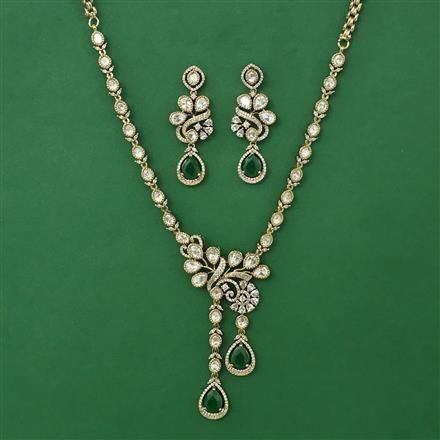 Kundan Classic Necklace with Mehndi Plating