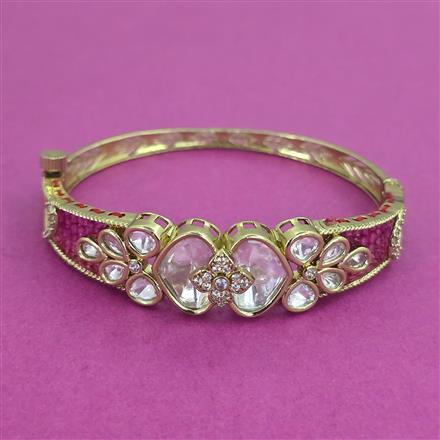 Kundan Openable kada with Mehndi Plating