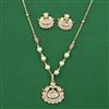 Kundan Pearl Pendant Set with Carat Plating