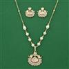 Kundan Pearl Pendant Set with Carat Plating
