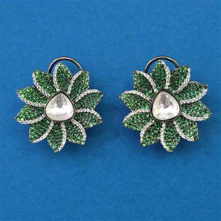 Kundan Classic Earring with Black Plating
