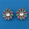 Kundan Classic Earring with Black Plating