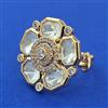 Kundan Adjustable Ring with Mehndi Plating Carat Plating