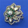 Kundan Adjustable Ring with Mehndi Plating