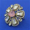 Kundan Adjustable Ring with Mehndi Plating