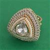 Kundan Adjustable Ring with Carat Plating
