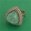 Kundan Adjustable Ring with Mehndi Plating