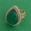 Kundan Adjustable Ring with Carat Plating