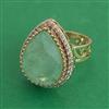 Kundan Adjustable Ring with Carat Plating
