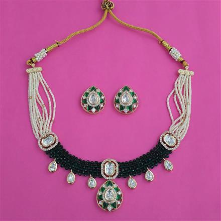 Kundan Choker Necklace with Carat Plating