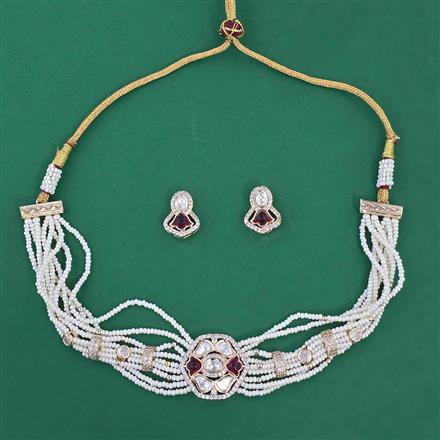 Kundan Choker Necklace with Carat Plating