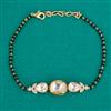 Kundan Hand Mangalsutra Bracelet with Carat Plating